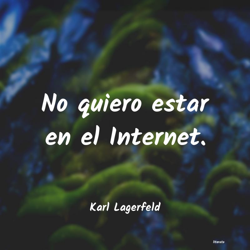 frases de Karl Lagerfeld