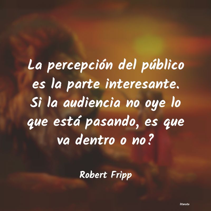 Frases de Robert Fripp