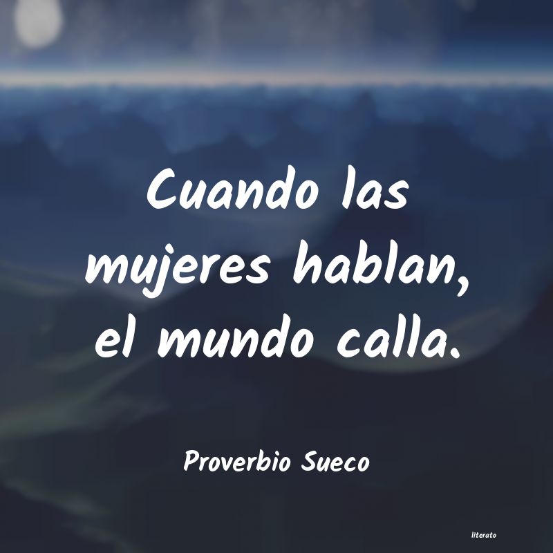 frases de Proverbio Sueco