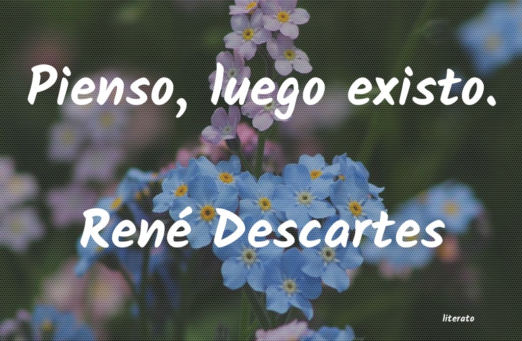 rene descartes pienso luego existo