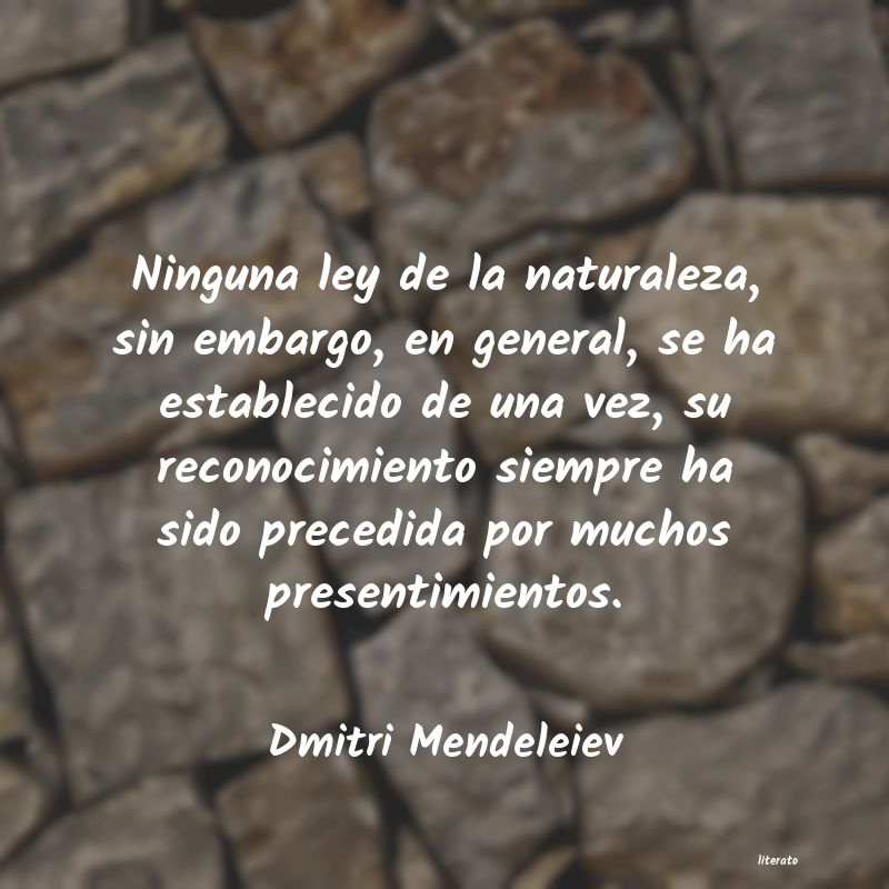 frases de Dmitri Mendeleiev