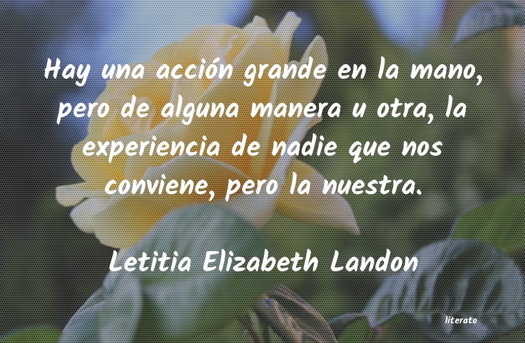 Frases de Letitia Elizabeth Landon