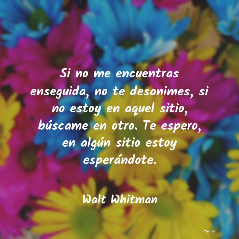 frases de Walt Whitman