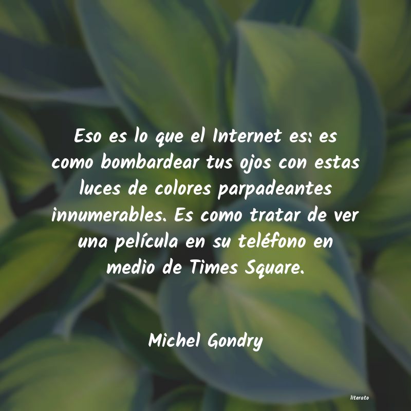 Frases de Michel Gondry