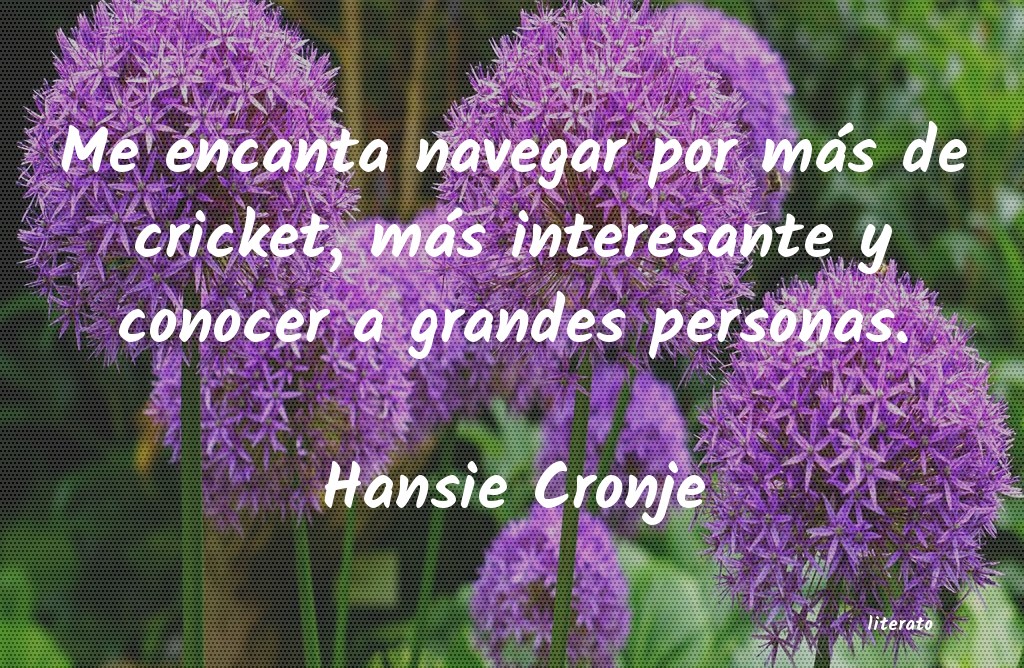 frases de Hansie Cronje