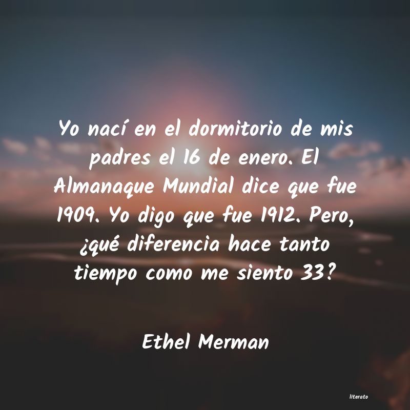 frases de Ethel Merman