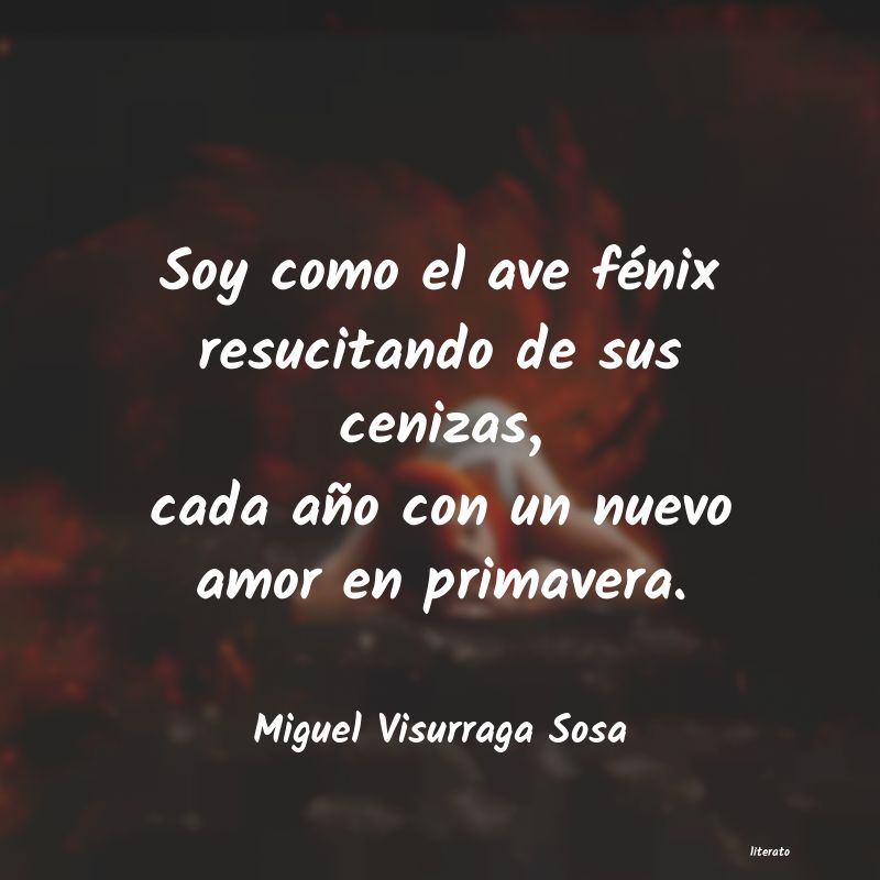 Miguel Visurraga Sosa: Soy como el ave fénix resucit