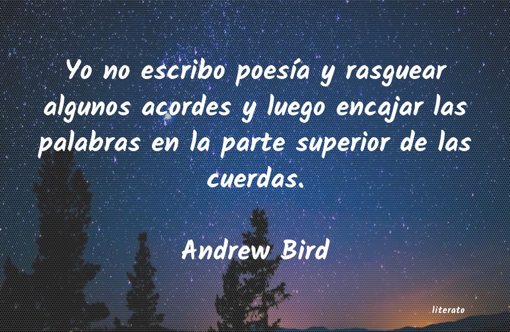 Frases de Andrew Bird