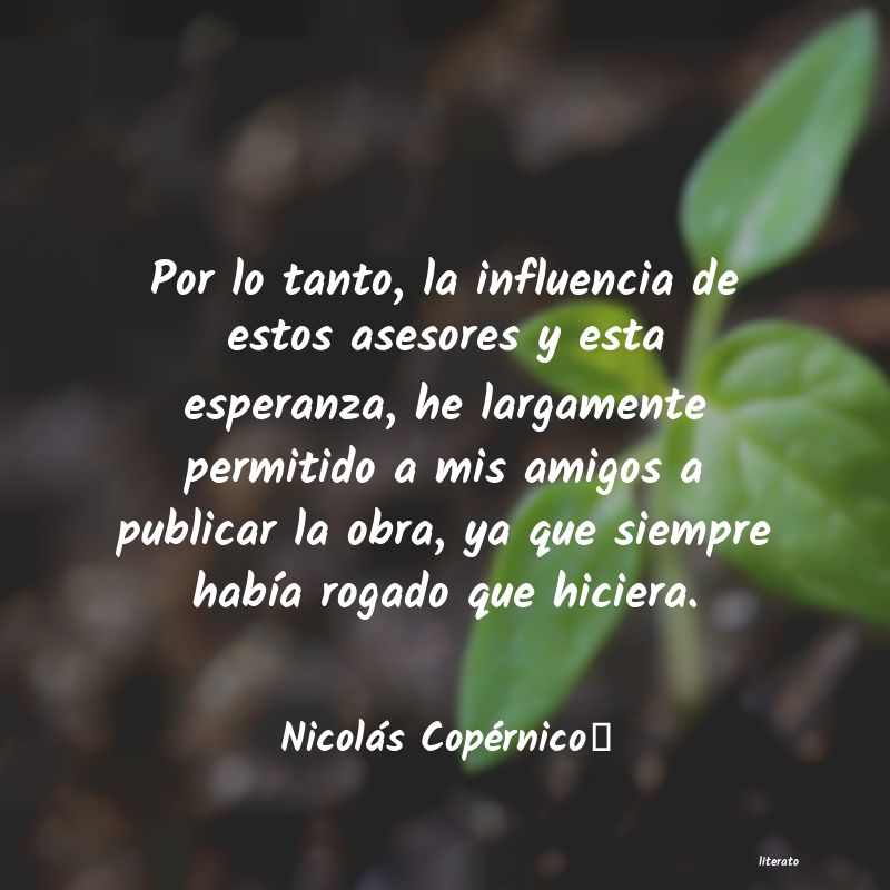 frases de Nicolás Copérnico