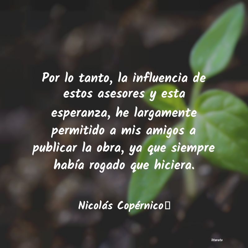 Frases de Nicolás Copérnico