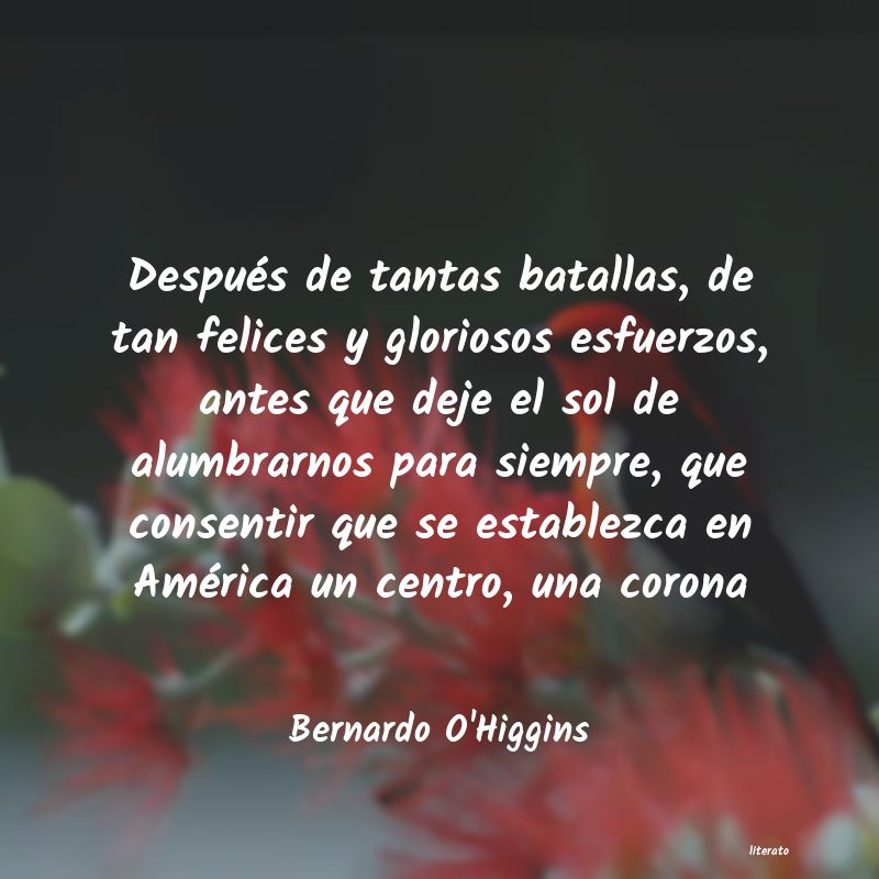frases de Bernardo O'Higgins