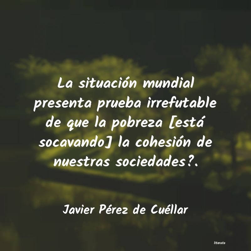 frases de Javier Pérez de Cuéllar