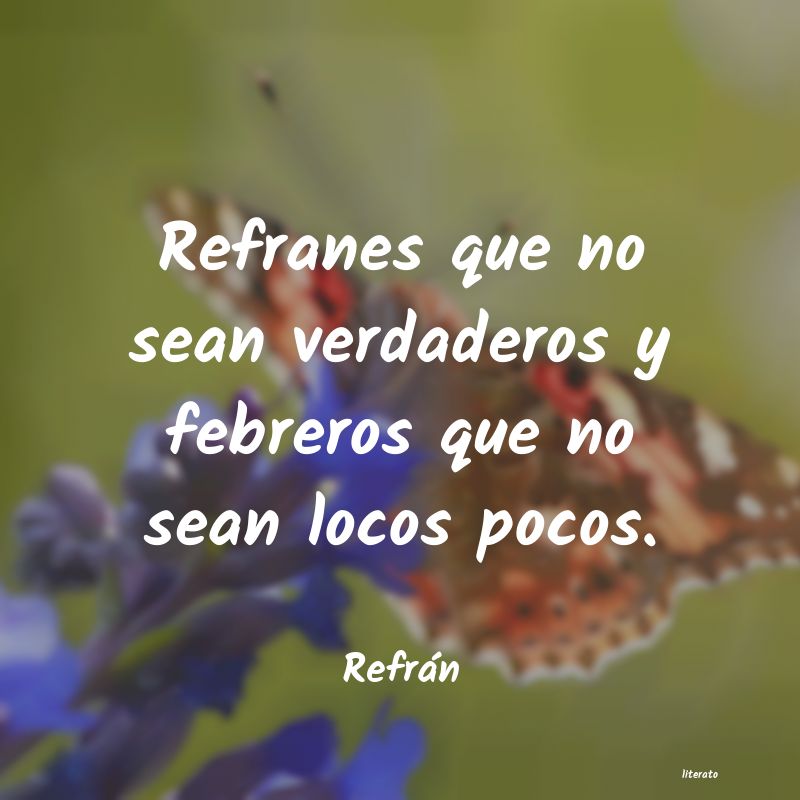 Frases de Refrán