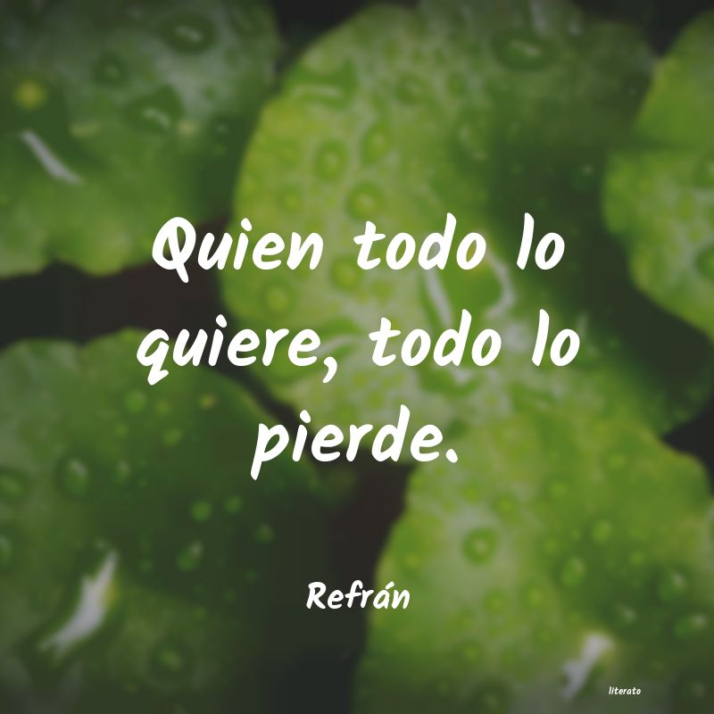 Frases de Refrán