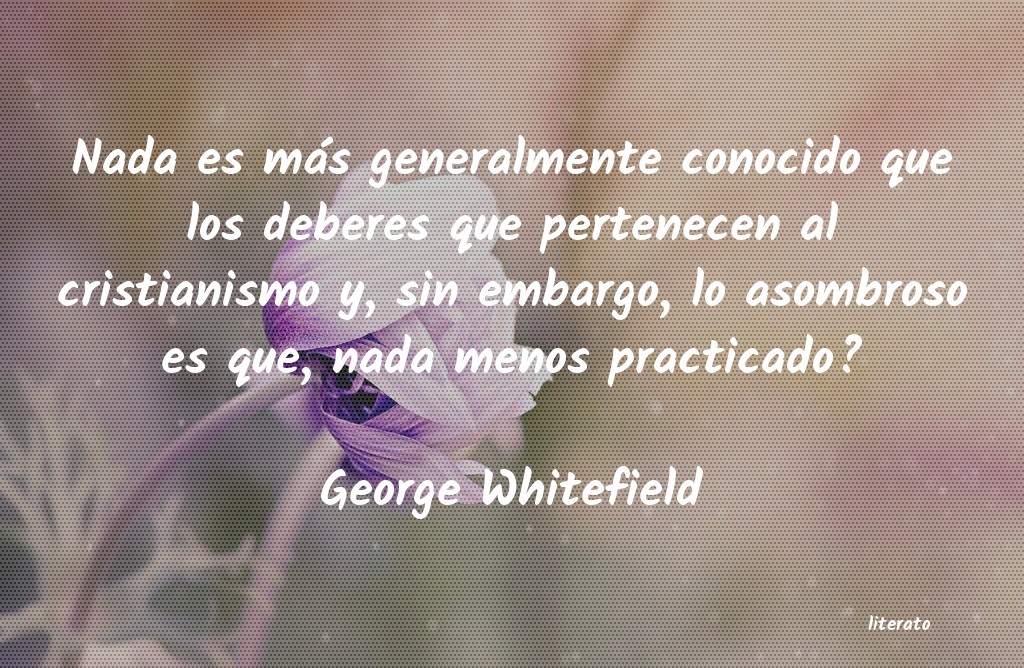 Frases de George Whitefield