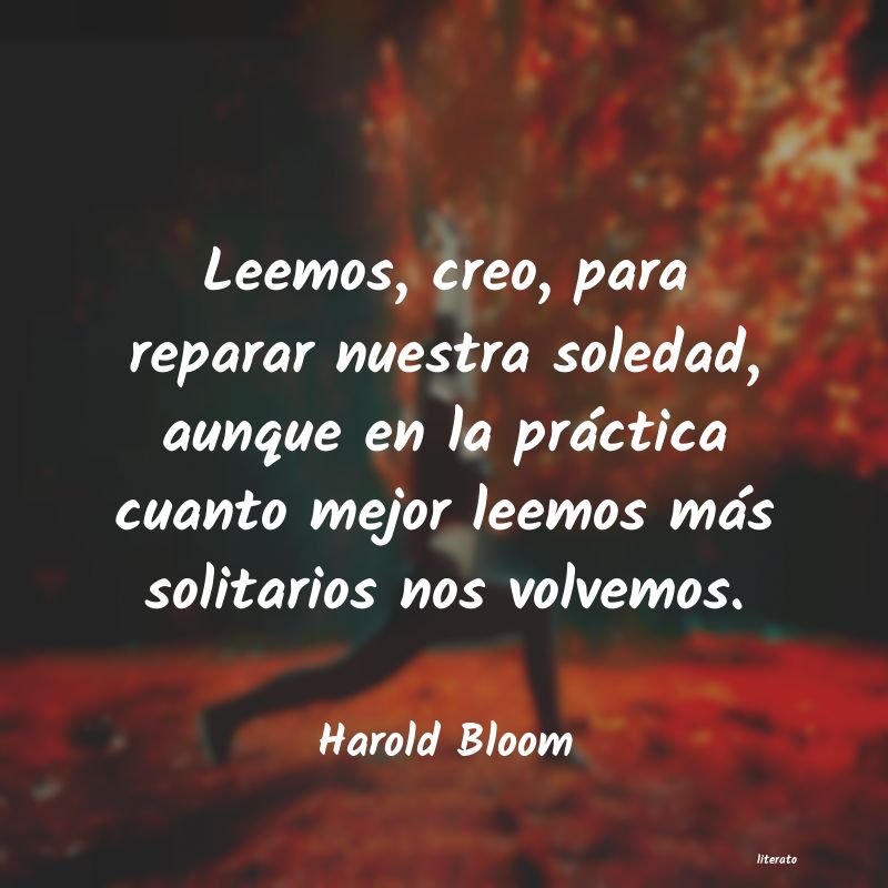 Frases de Harold Bloom