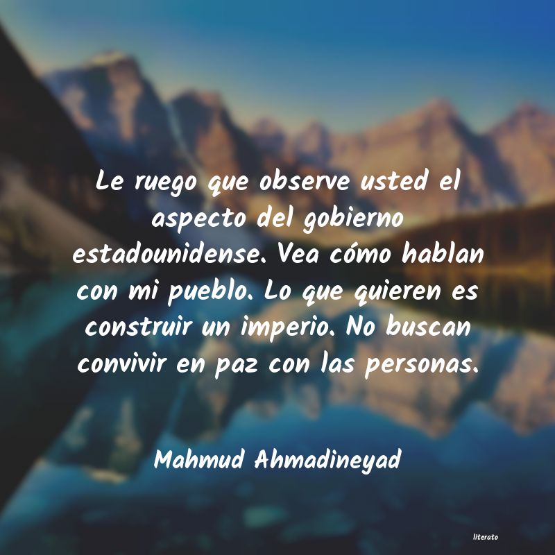 Frases de Mahmud Ahmadineyad