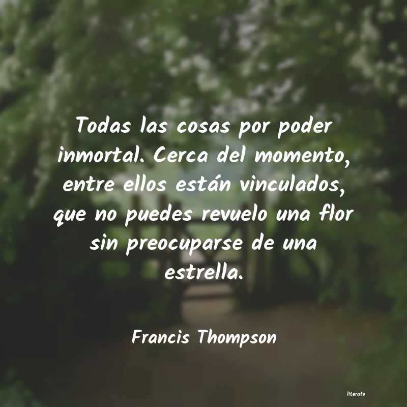 Frases de Francis Thompson