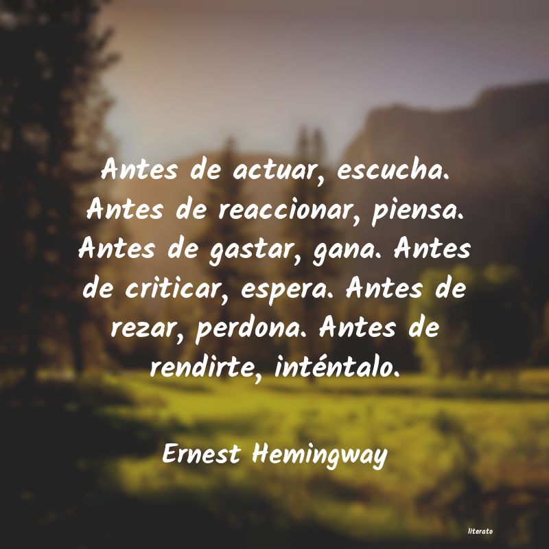 Frases de Ernest Hemingway