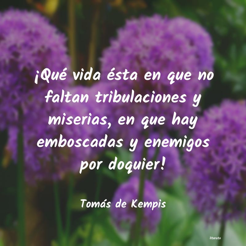 Frases de Tomás de Kempis