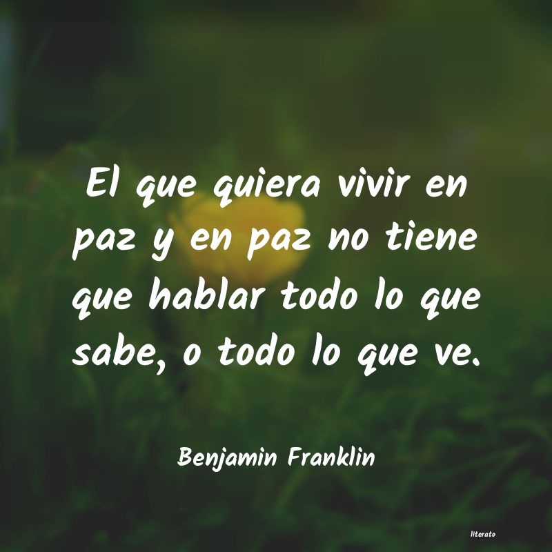 Frases de Benjamin Franklin