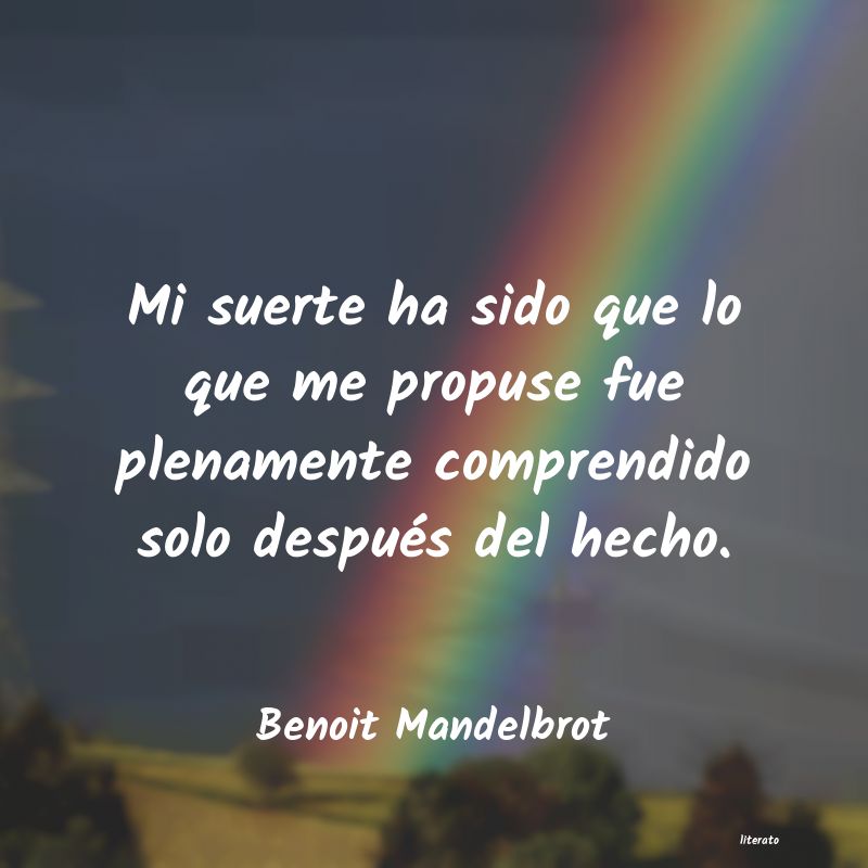 Frases de Benoit Mandelbrot