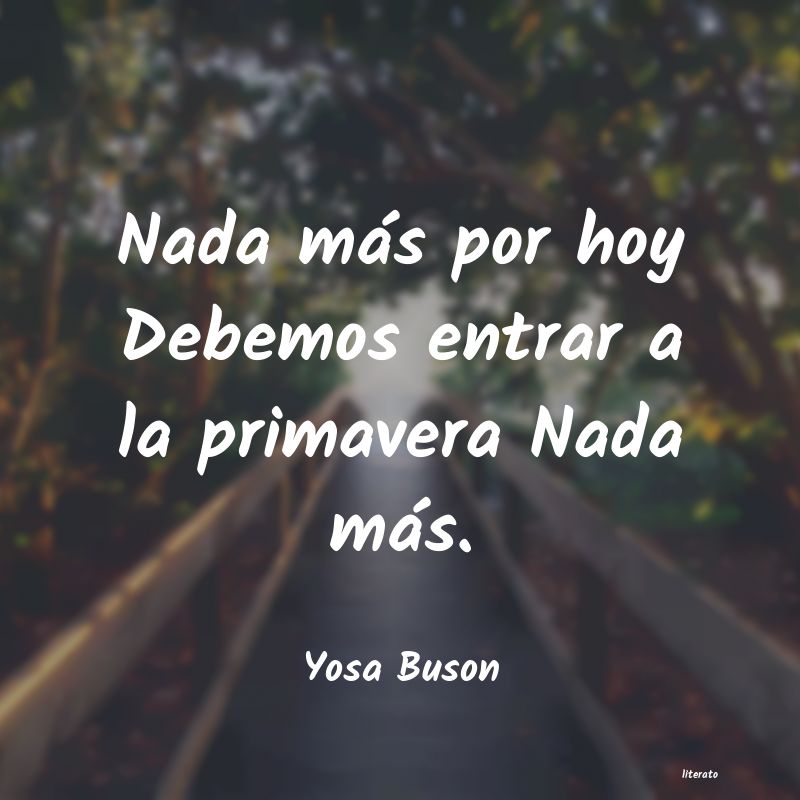 frases de Yosa Buson