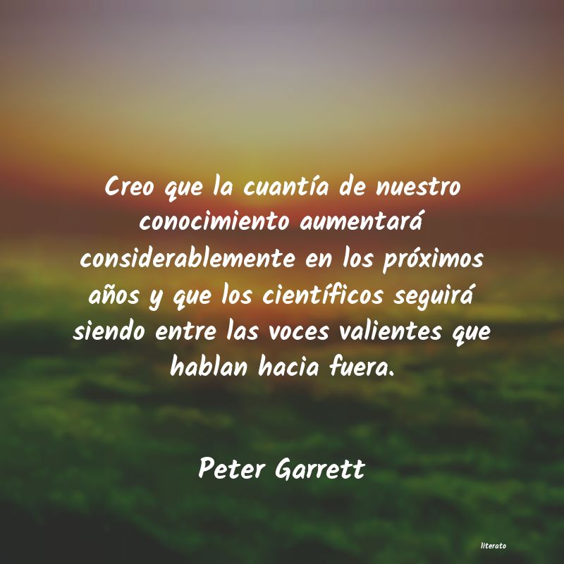 frases de Peter Garrett