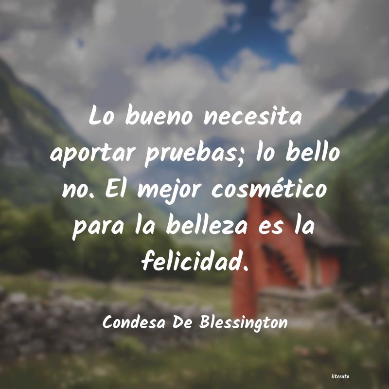 frases de Condesa De Blessington