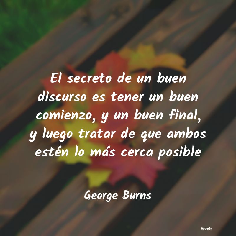 frases de George Burns