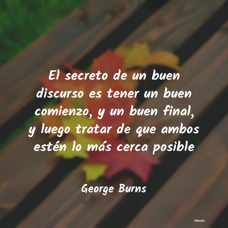 Frases de George Burns