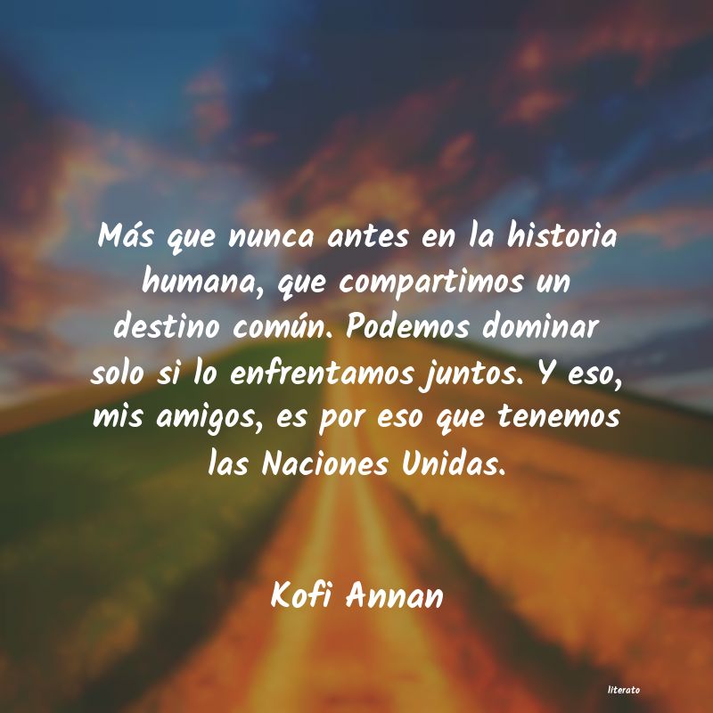 desarrollo humano kofi annan