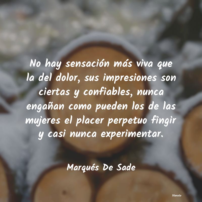 Frases de Marqués De Sade