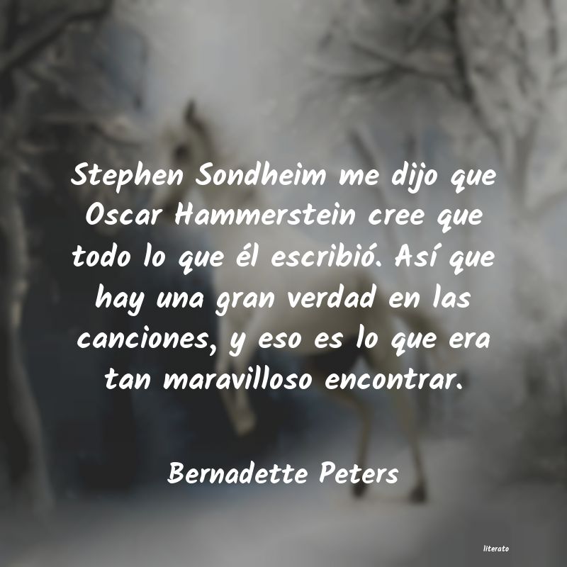 frases de Bernadette Peters