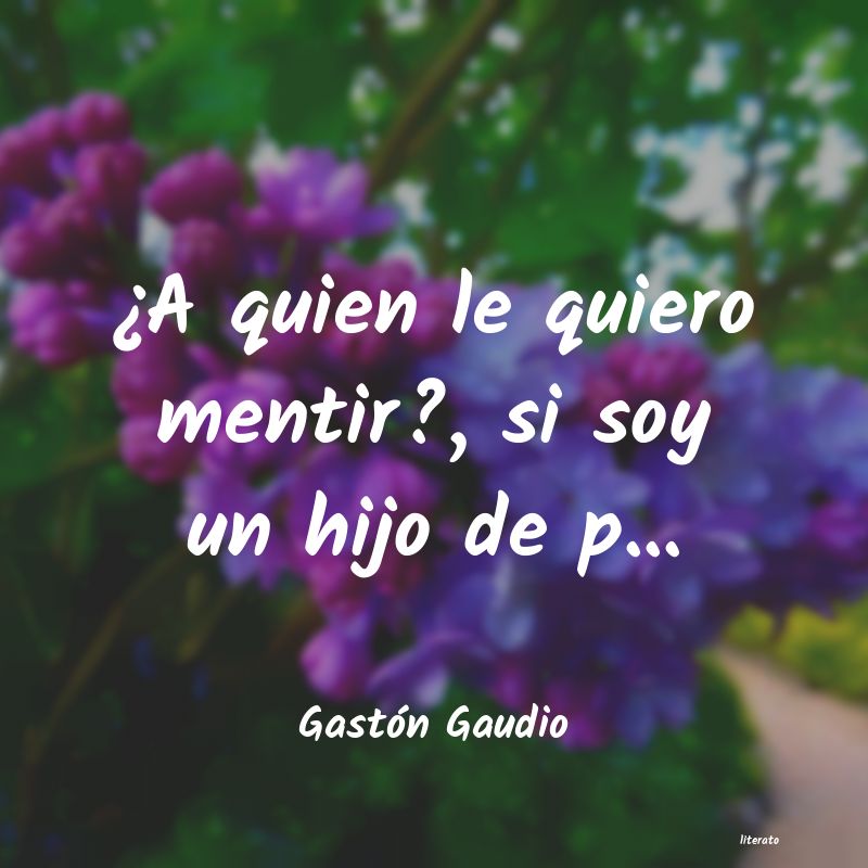 Frases de Gastón Gaudio