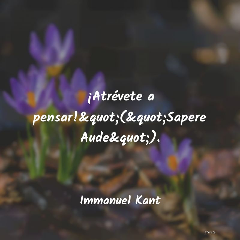 Frases de Immanuel Kant