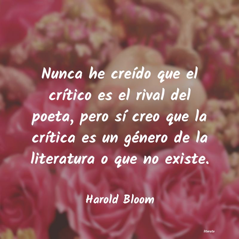 Frases de Harold Bloom