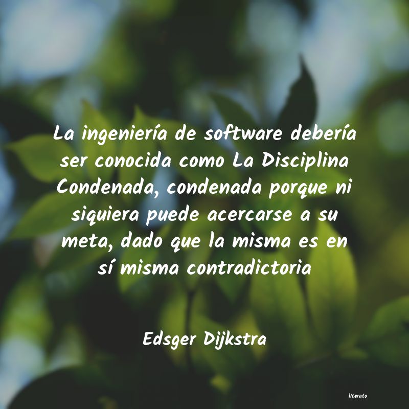 Edsger Dijkstra: La ingeniería de software deb