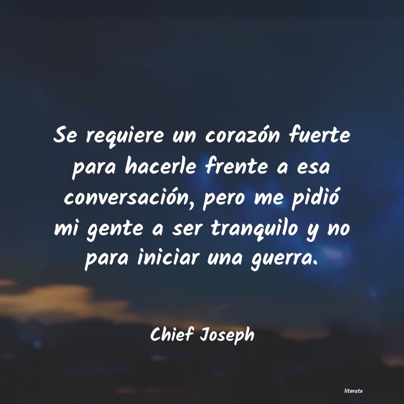 frases de Chief Joseph