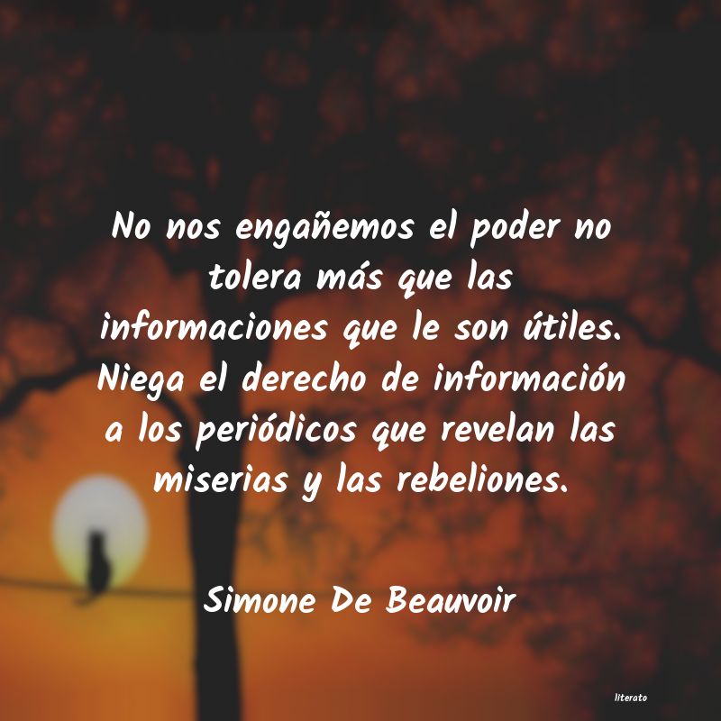 Frases de Simone De Beauvoir