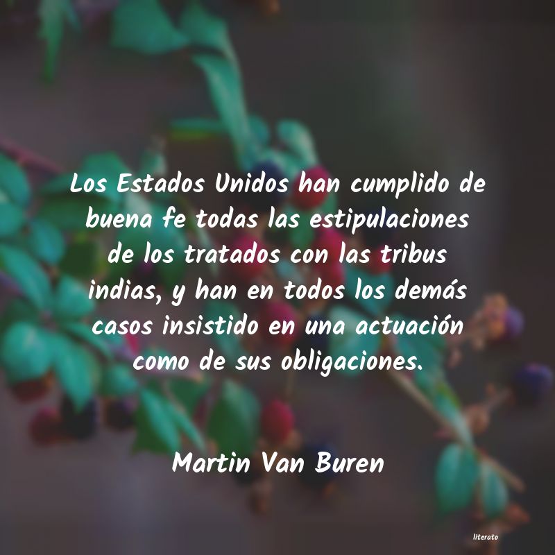 frases de Martin Van Buren