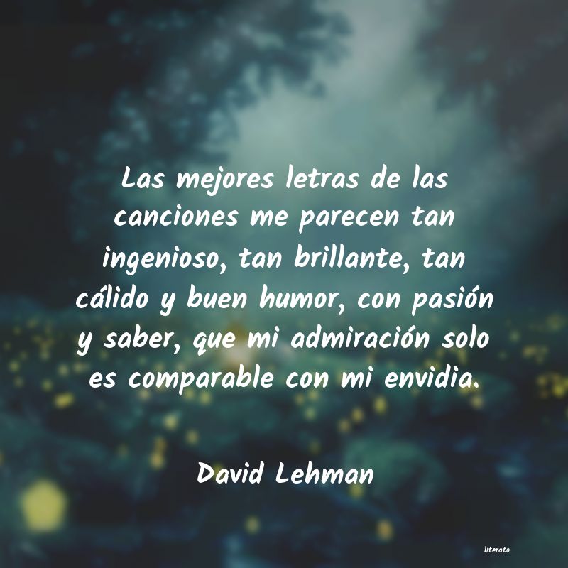 Frases de David Lehman