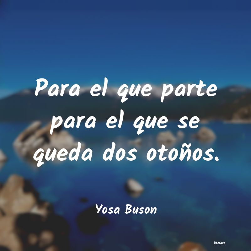 frases de Yosa Buson