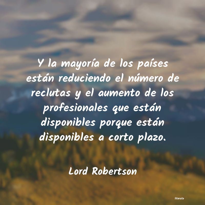 frases de Lord Robertson