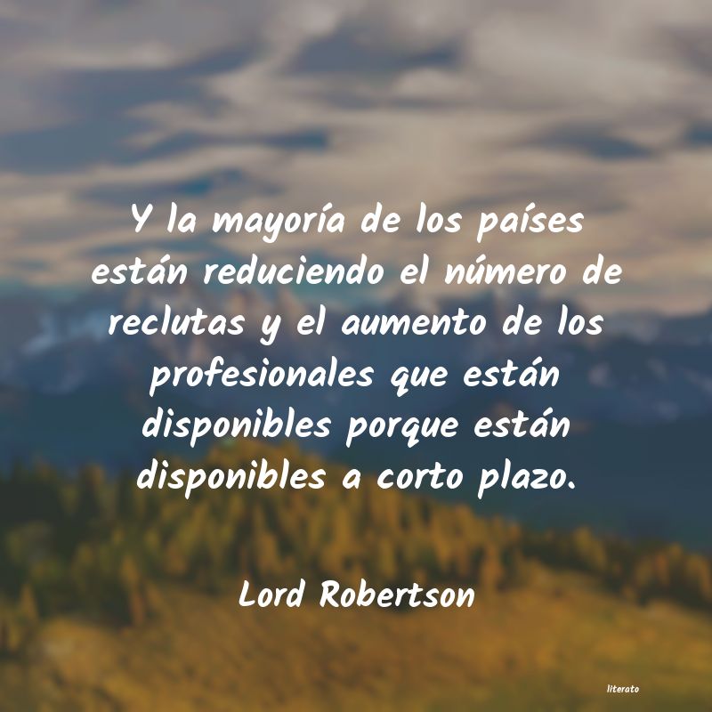 Frases de Lord Robertson