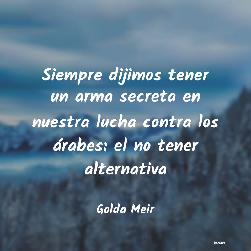 frases de Golda Meir