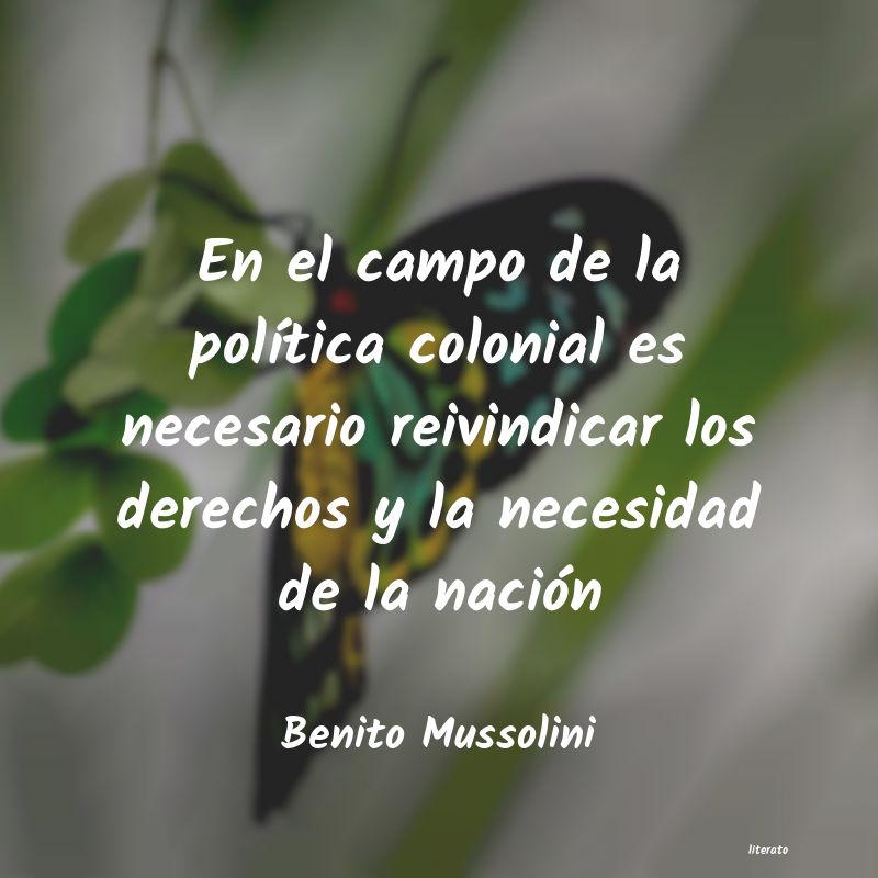 frases de Benito Mussolini