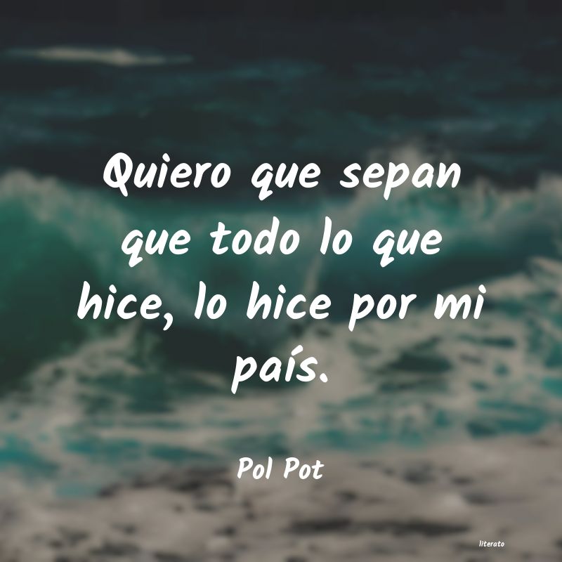 frases de Pol Pot