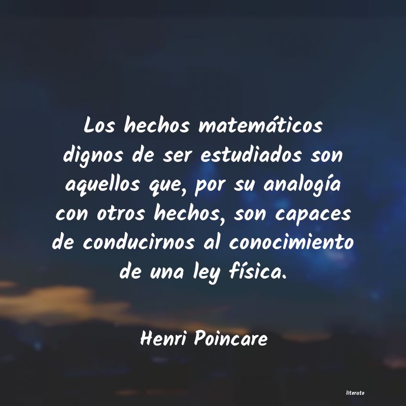 Frases de Henri Poincare