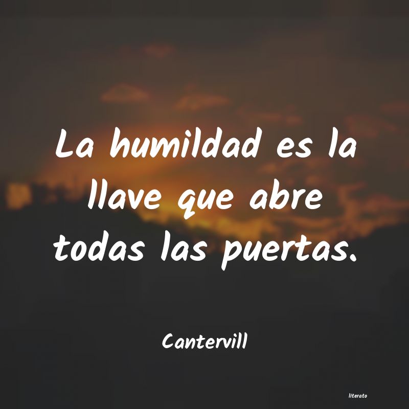 Cantervill: La humildad es la llave que ab